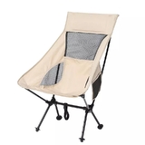 Aluminum Alloy Folding Camping Moon Chair Picnic Garden Fishing Side Pocket