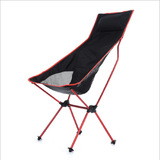 High Back Aluminum Alloy Folding Camping Camp Chair Outdoor Hiking Chair Red