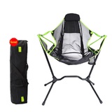 Aluminum Alloy Folding Camping Rocking Swing Chair Outdoor Hiking Chair Green