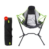 Aluminum Alloy Folding Camping Rocking Chair Outdoor Hiking Chair Green