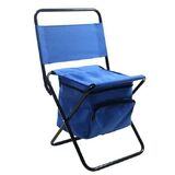 Outdoor Folding Chair Ice Cooler Picnic Bags Hiking Camping Fishing Stool Blue