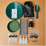 16PCS Gold Panning Kit with 12" Aluminum Sluice Box Gold Prospecting Equipment