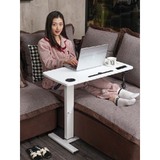 Gas-Lift Overbed Bedside Table Laptop Computer Standing Desk w/ Steel Frame