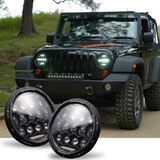 2 x 7 Inches 300W LED Work Light Bar Offroad Driving Lamp 4WD ATV Spot Floodlight