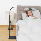 Adjustable Floor Bed Stand Lazy Mount Holder Arm Bracket For iPad Tablet Phone Black