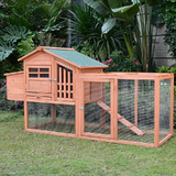 PawHub Extra Large Wooden Chicken Coop Rabbit Hutch Hatch Box With Run 2.1x1M