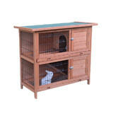 PawHub Small Wooden Chicken Hen Coop Rabbit Hutch Guinea Pig Cage Red
