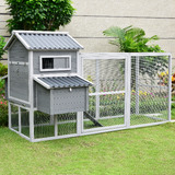 PawHub Extra Large 2.28 Meters Wooden Chicken Coop with run Rabbit Hutch Guinea Pig Ferret Cage