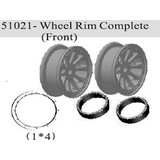 Hsp 1/5 Rc Car Buggy Bajer Front Wheel Rim Complete 51021