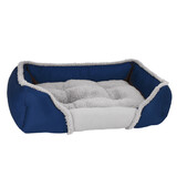 Pet Cat Dog Puppy Bed Comfort Cushion Soft Mattress Mat Warm Deluxe Large Blue