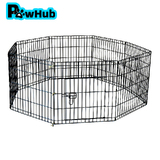 PawHub 42" 8 Panel Pet Playpen Portable Exercise Metal Cage Fence Dog Pen