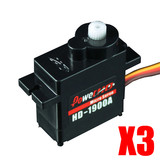 3 Pc Hd-1900A High Performance Micro Servo For Rc Plane Helicopter