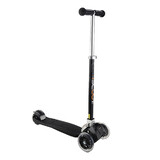Go Scoot Kids Folding 3 Flashing Wheels Kick Push Scooter Kickboard T-Bar Black