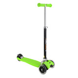 Go Scoot Kids Folding 3 Flashing Wheels Kick Push Scooter Kickboard T-Bar Green
