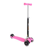 Go Scoot Kids Folding 3 Flashing Wheels Kick Push Scooter Kickboard T-Bar Pink