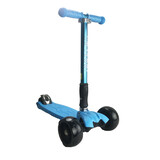 Go-Scoot Kids Foldable 3 Pu Wheels Kick Push Scooter Kickboard T Bar Blue