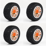 Hsp Rc Car Parts15502 Wheel Complete 4 Pcs Chrome Orange For Short Course