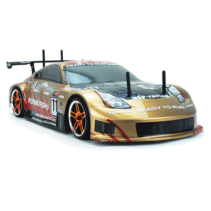Hsp Remote Control 1 10 Brushless Motor On Road Drifting Rc Car Nissan 370Z Gold